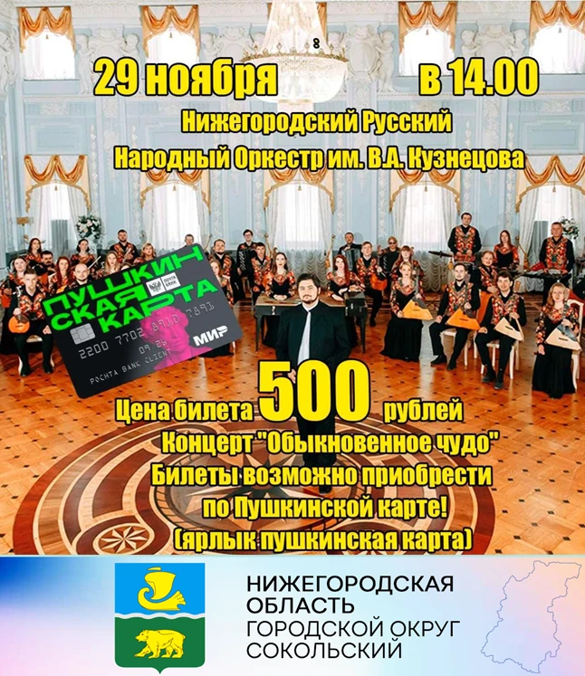 Нижегородский Русский Народный Оркестр им. В.А. Кузнецова в Сокольском! ⁣