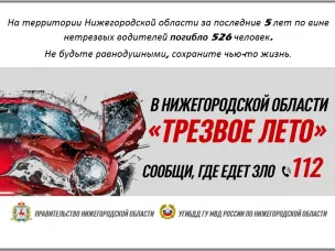 В 2022 году на территории Нижегородской области  продолжается реализация пилотного проекта по предупреждению смертности в результате дорожно-транспортных происшествий, связанных с управлением транспортными средствами в состоянии опьянения.