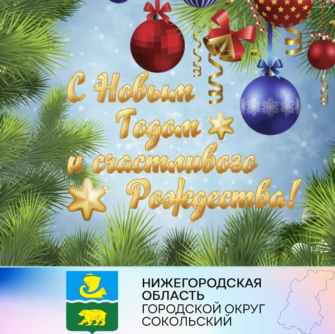 Уважаемые сокольчане, земляки! От всей души поздравляем вас с наступающим 2023 годом и светлым Рождеством Христовым!